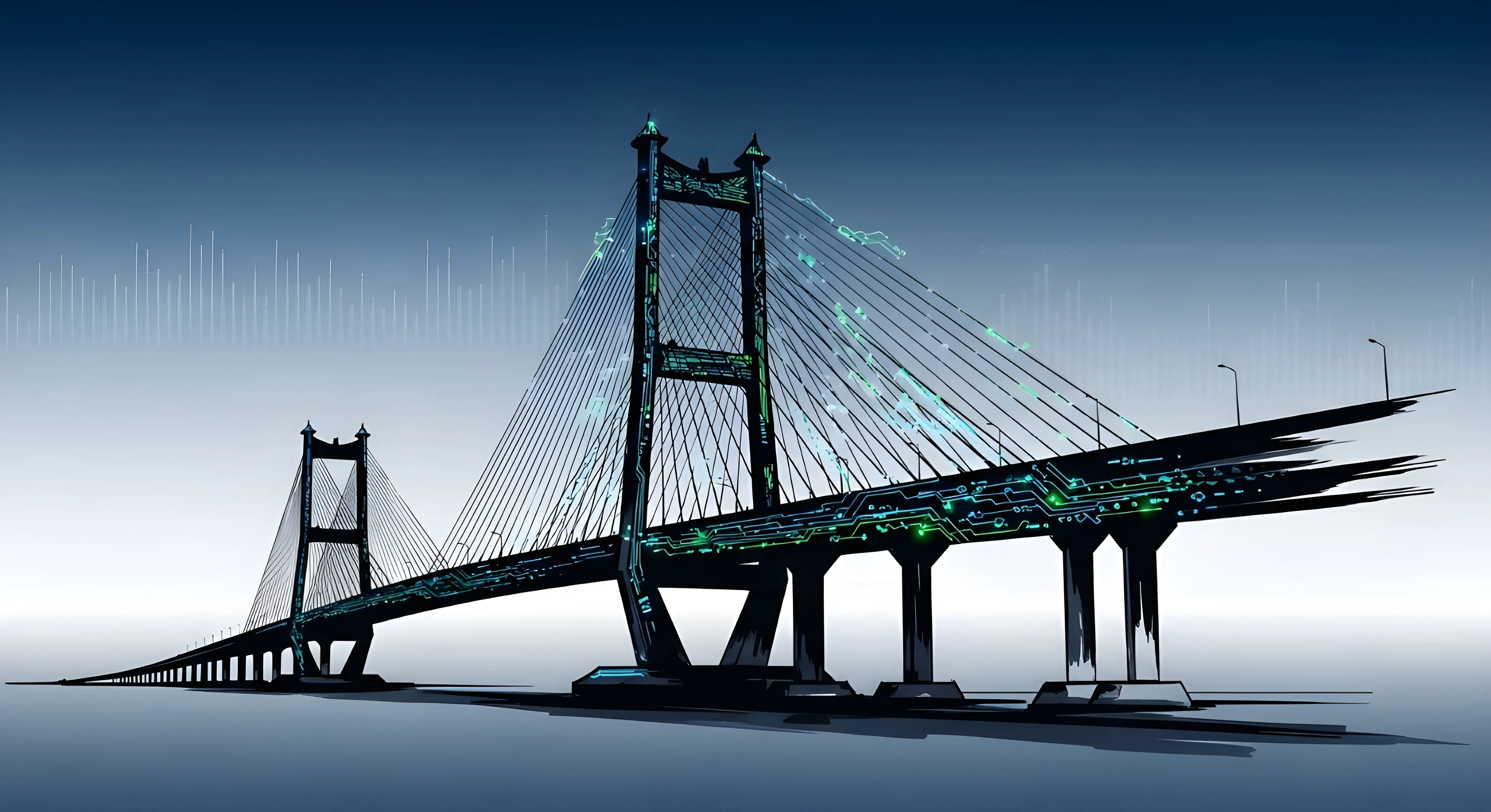 Penang Bridge at night